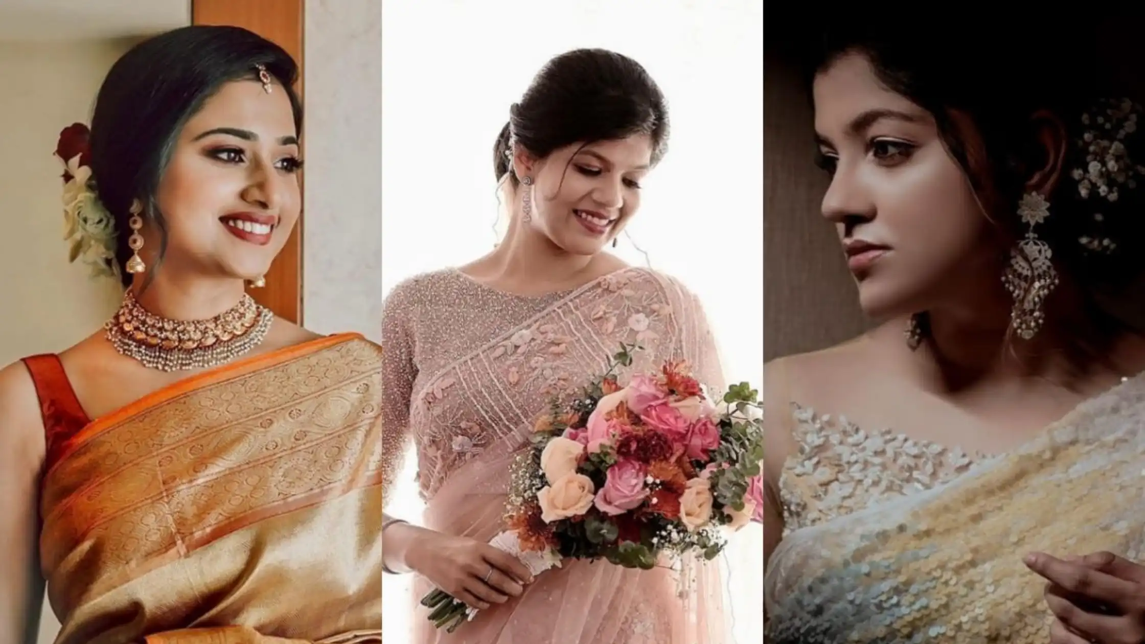 Signature Christian Bridal Saree Handcrafted for Bride meryl – Kavani Bridal  Wear